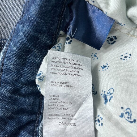 Pilcro Denim Sleeveless Jumpsuit Blue Button Front Size 2 Bootcut One Piece - Picture 4 of 9